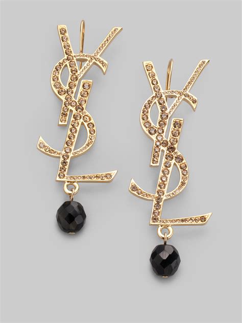 yves saint laurent ohrringe logo|st laurent earrings farfetch.